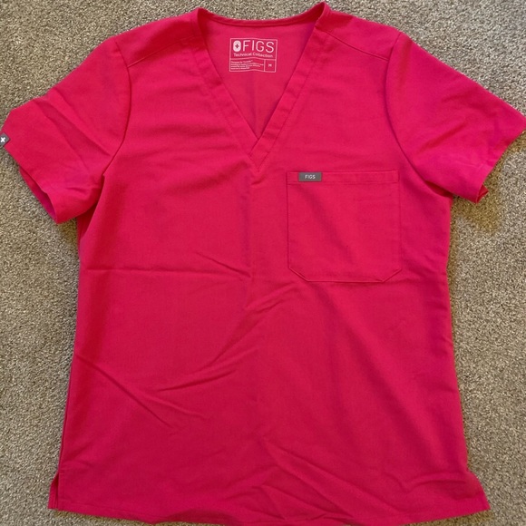 FIGS hot pink scrub top - Picture 3 of 4